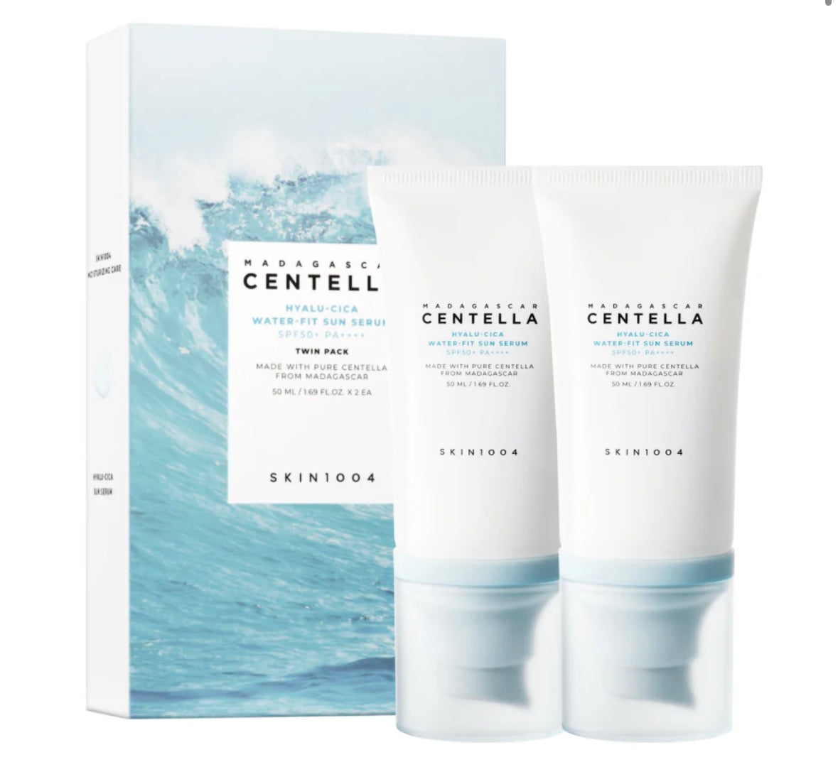 SKIN1004 – Twin Pack: Madagascar Centella Hyalu-Cica Water-Fit Sun Serum, 50ml