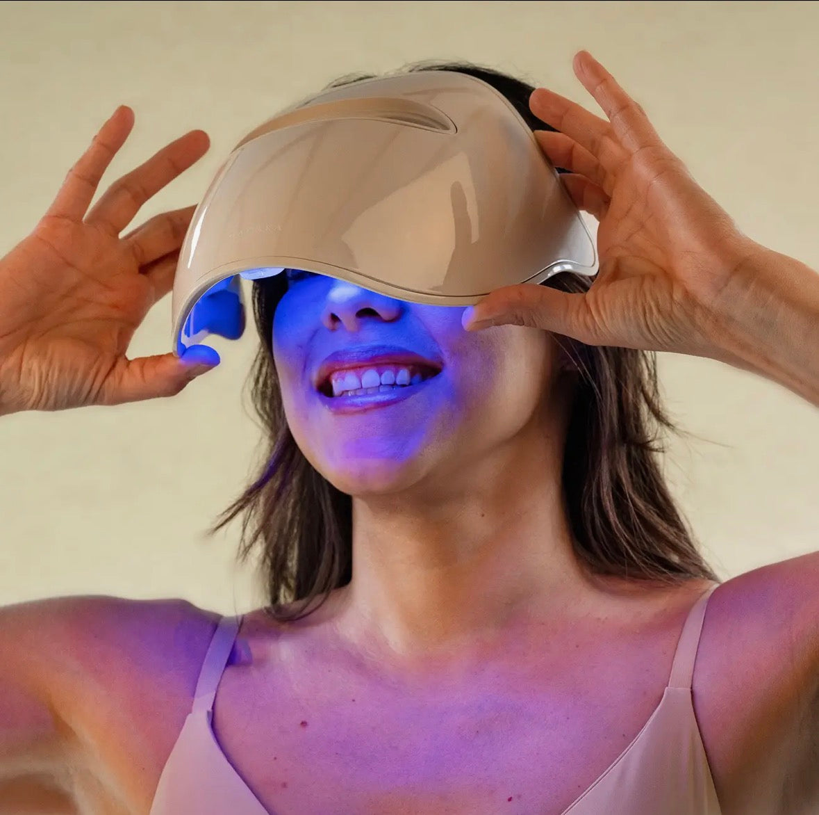 Masque LED de luminotherapie - lumière rouge et bleu