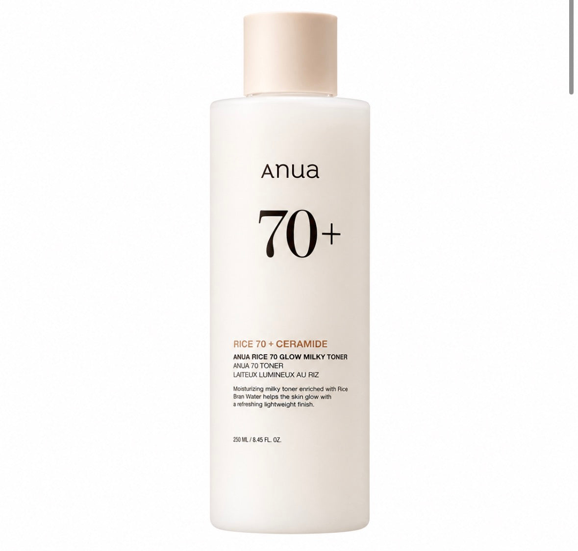Anua – Rice 70 Glow Milky Toner, 250ml