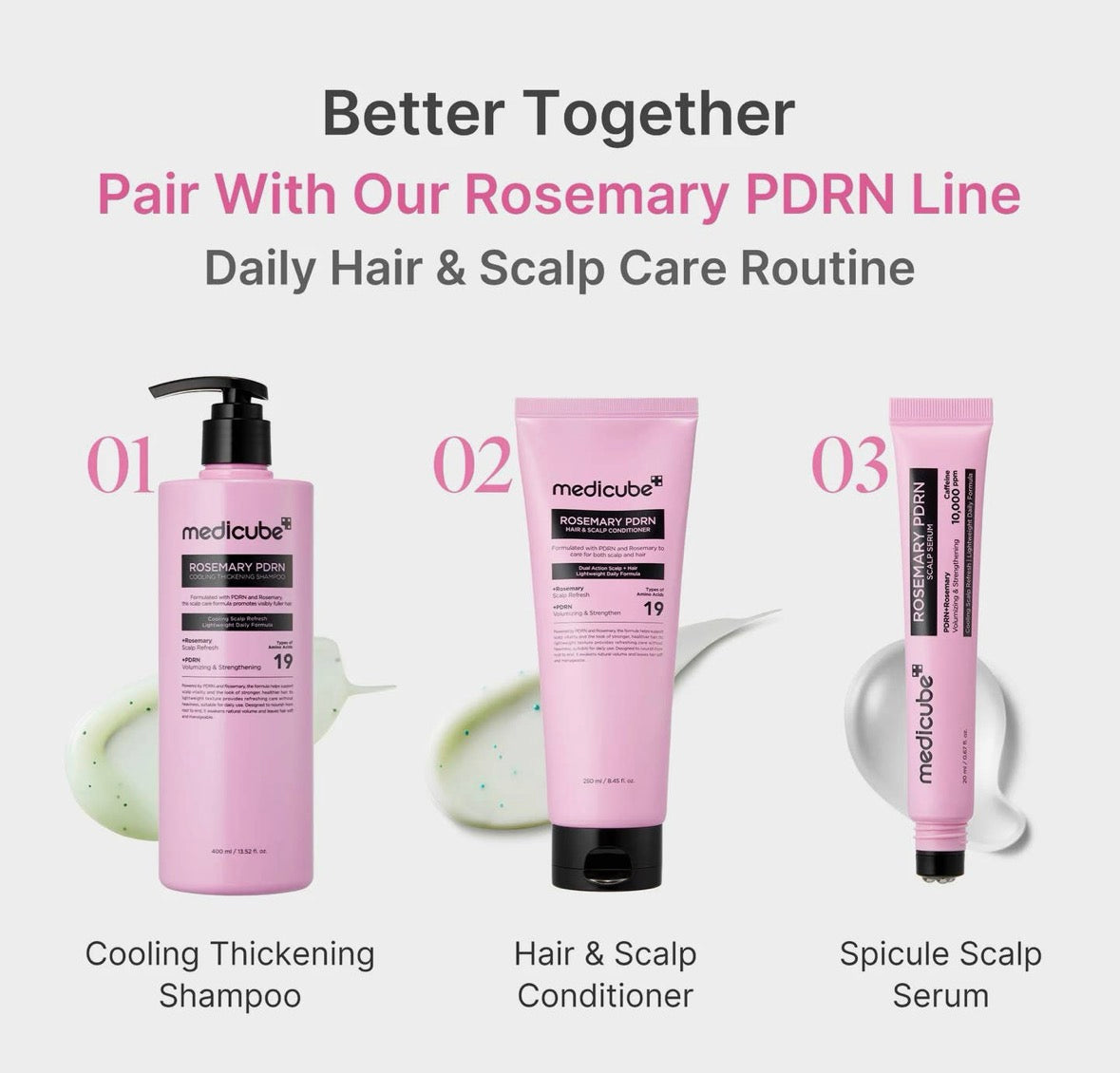 Shampoing clarifiant et épaississant au romarin PDRN